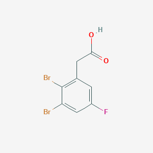 molecular formula C8H5Br2FO2 B1410871 2,3-Dibromo-5-fluorophenylacetic acid CAS No. 1806355-50-9
