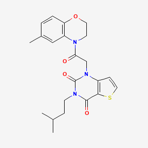 3-(3-methylbutyl)-1-[2-(6-methyl-2,3-dihydro-4H-1,4-benzoxazin-4-yl)-2-oxoethyl]thieno[3,2-d]pyrimidine-2,4(1H,3H)-dione