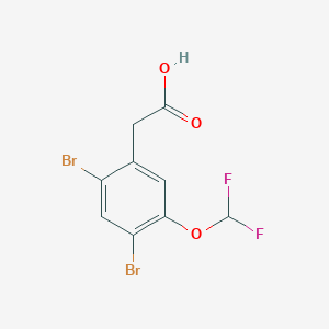 2,4-Dibromo-5-(difluoromethoxy)phenylacetic acid
