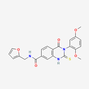 3-(2,5-dimethoxyphenyl)-N-(furan-2-ylmethyl)-4-oxo-2-thioxo-1,2,3,4-tetrahydroquinazoline-7-carboxamide