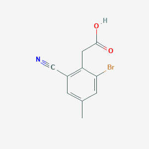 2-(2-Bromo-6-cyano-4-methylphenyl)acetic acid