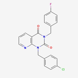 1-[(4-chlorophenyl)methyl]-3-[(4-fluorophenyl)methyl]-1H,2H,3H,4H-pyrido[2,3-d]pyrimidine-2,4-dione