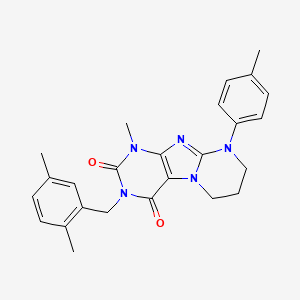 3-[(2,5-dimethylphenyl)methyl]-1-methyl-9-(4-methylphenyl)-7,8-dihydro-6H-purino[7,8-a]pyrimidine-2,4-dione