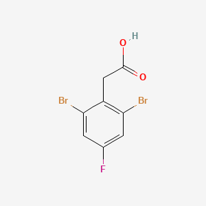molecular formula C8H5Br2FO2 B1410877 2,6-Dibromo-4-fluorophenylacetic acid CAS No. 1806351-00-7
