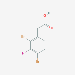 molecular formula C8H5Br2FO2 B1410878 2,4-Dibromo-3-fluorophenylacetic acid CAS No. 1803785-16-1