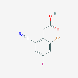 molecular formula C9H5BrFNO2 B1410886 2-(2-Bromo-6-cyano-4-fluorophenyl)acetic acid CAS No. 1805021-15-1