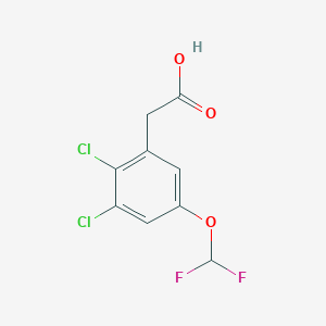 molecular formula C9H6Cl2F2O3 B1410887 2,3-Dichloro-5-(difluoromethoxy)phenylacetic acid CAS No. 1803832-89-4