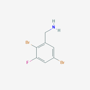 molecular formula C7H6Br2FN B1410895 2,5-Dibromo-3-fluorobenzylamine CAS No. 1806328-17-5