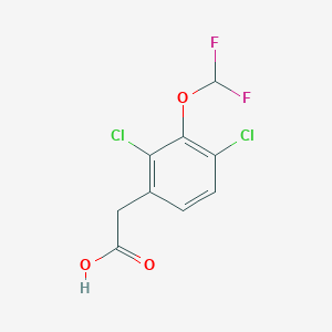 molecular formula C9H6Cl2F2O3 B1410898 2,4-Dichloro-3-(difluoromethoxy)phenylacetic acid CAS No. 1807037-87-1
