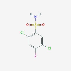 molecular formula C6H4Cl2FNO2S B1410902 2,5-Dichloro-4-fluorobenzenesulfonamide CAS No. 1803806-97-4