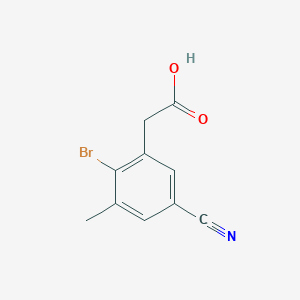 molecular formula C10H8BrNO2 B1410904 2-(2-Bromo-5-cyano-3-methylphenyl)acetic acid CAS No. 1806061-15-3