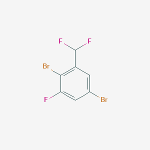 molecular formula C7H3Br2F3 B1410909 2,5-Dibromo-3-fluorobenzodifluoride CAS No. 1807056-00-3