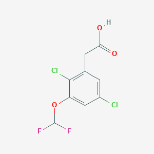molecular formula C9H6Cl2F2O3 B1410910 2,5-Dichloro-3-(difluoromethoxy)phenylacetic acid CAS No. 1803806-63-4