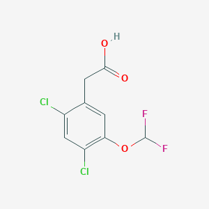 molecular formula C9H6Cl2F2O3 B1410916 2,4-Dichloro-5-(difluoromethoxy)phenylacetic acid CAS No. 1807178-38-6
