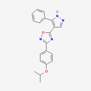 3-(4-isopropoxyphenyl)-5-(3-phenyl-1H-pyrazol-4-yl)-1,2,4-oxadiazole