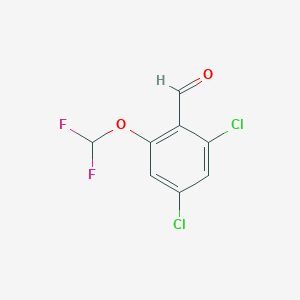 molecular formula C8H4Cl2F2O2 B1410918 2,4-Dichloro-6-(difluoromethoxy)benzaldehyde CAS No. 1803830-83-2