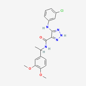 5-((3-chlorophenyl)amino)-N-(1-(3,4-dimethoxyphenyl)ethyl)-1H-1,2,3-triazole-4-carboxamide