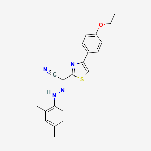 (2E)-[2-(2,4-dimethylphenyl)hydrazinylidene][4-(4-ethoxyphenyl)-1,3-thiazol-2-yl]ethanenitrile