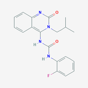 (E)-1-(2-fluorophenyl)-3-(3-isobutyl-2-oxo-2,3-dihydroquinazolin-4(1H)-ylidene)urea