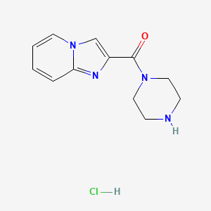 molecular formula C12H15ClN4O B1410924 1-{咪唑并[1,2-a]吡啶-2-羰基}哌嗪盐酸盐 CAS No. 2034154-84-0