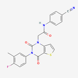 N-(4-cyanophenyl)-2-(3-(4-fluoro-3-methylphenyl)-2,4-dioxo-3,4-dihydrothieno[3,2-d]pyrimidin-1(2H)-yl)acetamide