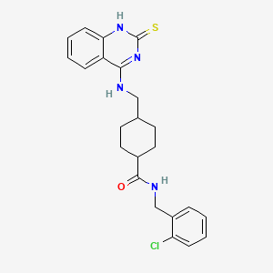 N-(2-chlorobenzyl)-4-(((2-thioxo-1,2-dihydroquinazolin-4-yl)amino)methyl)cyclohexanecarboxamide