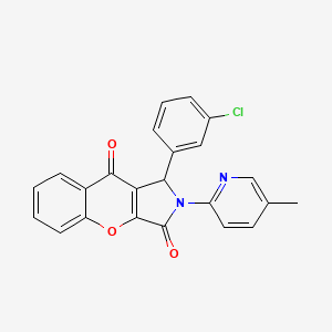 1-(3-Chlorophenyl)-2-(5-methylpyridin-2-yl)-1,2-dihydrochromeno[2,3-c]pyrrole-3,9-dione