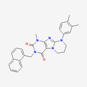 9-(3,4-dimethylphenyl)-1-methyl-3-(naphthalen-1-ylmethyl)-7,8-dihydro-6H-purino[7,8-a]pyrimidine-2,4-dione