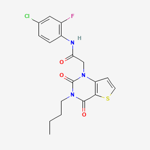 2-(3-butyl-2,4-dioxo-3,4-dihydrothieno[3,2-d]pyrimidin-1(2H)-yl)-N-(4-chloro-2-fluorophenyl)acetamide