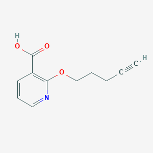 molecular formula C11H11NO3 B1410929 2-(Pent-4-ynyloxy)nicotinic acid CAS No. 1993310-01-2