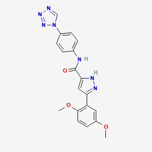 N-(4-(1H-tetrazol-1-yl)phenyl)-5-(2,5-dimethoxyphenyl)-1H-pyrazole-3-carboxamide