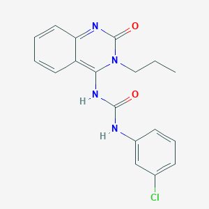 (E)-1-(3-chlorophenyl)-3-(2-oxo-3-propyl-2,3-dihydroquinazolin-4(1H)-ylidene)urea