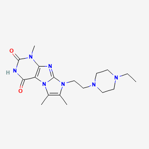 8-(2-(4-ethylpiperazin-1-yl)ethyl)-1,6,7-trimethyl-1H-imidazo[2,1-f]purine-2,4(3H,8H)-dione