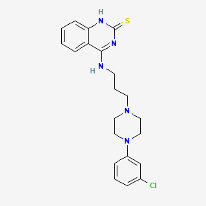 molecular formula C21H24ClN5S B14109373 4-[3-[4-(3-chlorophenyl)piperazin-1-yl]propylamino]-1H-quinazoline-2-thione 