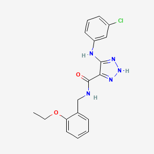 5-((3-chlorophenyl)amino)-N-(2-ethoxybenzyl)-1H-1,2,3-triazole-4-carboxamide