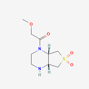 molecular formula C9H16N2O4S B1410939 (4aR,7aS)-1-(甲氧基乙酰基)八氢噻吩并[3,4-b]吡嗪 6,6-二氧化物 CAS No. 2165805-39-8