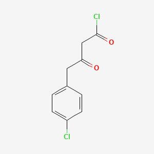 molecular formula C10H8Cl2O2 B1410944 3-Oxo-4-(4-chlorophenyl)butanoyl chloride CAS No. 1987320-77-3