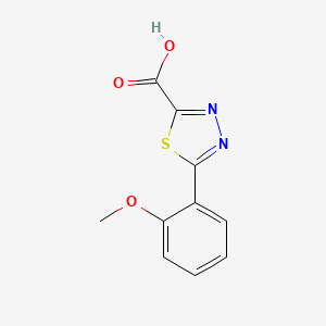 molecular formula C10H8N2O3S B1410948 5-(2-Methoxyphenyl)-1,3,4-thiadiazole-2-carboxylic acid CAS No. 1388071-13-3