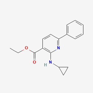 molecular formula C17H18N2O2 B1410951 Ethyl 2-(cyclopropylamino)-6-phenylnicotinate CAS No. 1984149-62-3