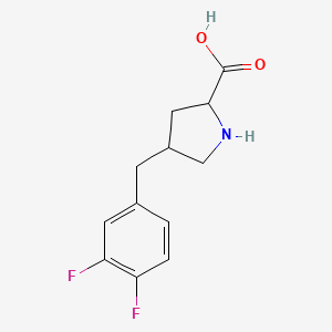 4-[(3,4-Difluorophenyl)methyl]pyrrolidine-2-carboxylic acid