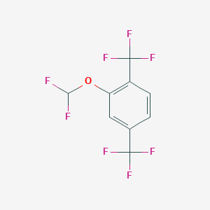 molecular formula C9H4F8O B1410953 2,5-Bis(trifluoromethyl)(difluoromethoxy)benzene CAS No. 1804892-26-9