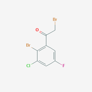 molecular formula C8H4Br2ClFO B1410954 2'-Bromo-3'-chloro-5'-fluorophenacyl bromide CAS No. 1806971-12-9
