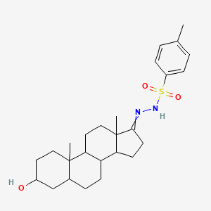 N-[(3-hydroxy-10,13-dimethyl-1,2,3,4,5,6,7,8,9,11,12,14,15,16-tetradecahydrocyclopenta[a]phenanthren-17-ylidene)amino]-4-methylbenzenesulfonamide