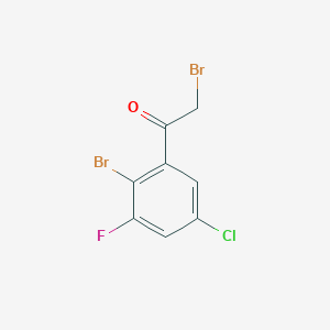 molecular formula C8H4Br2ClFO B1410955 2'-Bromo-5'-chloro-3'-fluorophenacyl bromide CAS No. 1807036-27-6