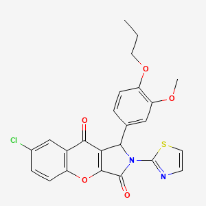 7-Chloro-1-(3-methoxy-4-propoxyphenyl)-2-(1,3-thiazol-2-yl)-1,2-dihydrochromeno[2,3-c]pyrrole-3,9-dione