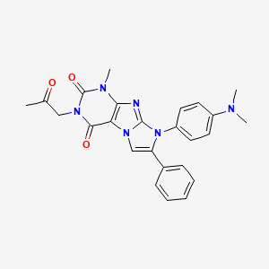 8-(4-(dimethylamino)phenyl)-1-methyl-3-(2-oxopropyl)-7-phenyl-1H-imidazo[2,1-f]purine-2,4(3H,8H)-dione