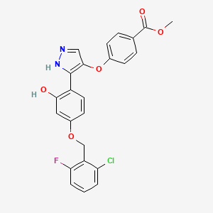 methyl 4-[(5-{4-[(2-chloro-6-fluorobenzyl)oxy]-2-hydroxyphenyl}-1H-pyrazol-4-yl)oxy]benzoate