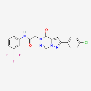 2-[2-(4-chlorophenyl)-4-oxopyrazolo[1,5-d][1,2,4]triazin-5(4H)-yl]-N-[3-(trifluoromethyl)phenyl]acetamide