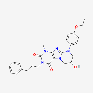 9-(4-ethoxyphenyl)-7-hydroxy-1-methyl-3-(3-phenylpropyl)-7,8-dihydro-6H-purino[7,8-a]pyrimidine-2,4-dione