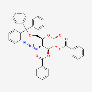 [(2S,3R,4S,5R,6S)-5-azido-3-benzoyloxy-2-methoxy-6-(trityloxymethyl)oxan-4-yl] benzoate